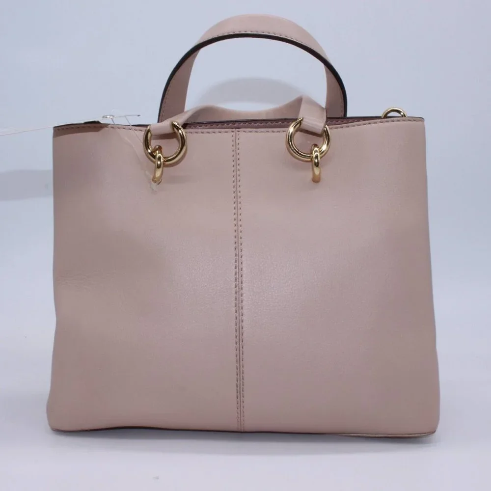 Michael Kors Blakely Bucket Satchel Bag Purse Woven Leather With Gold Trim